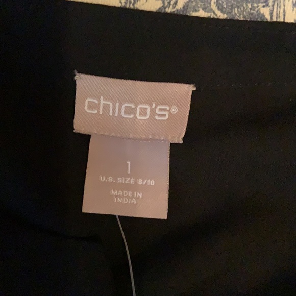 3. Chico’s Black Blouse with Gold Beading on Sleeves - Picture 9 of 11